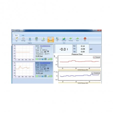 Software di calibrazione della pressione Additel LogII